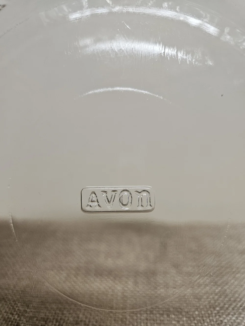 Vintage Avon Clear Glass Lidded Trinket Dish
